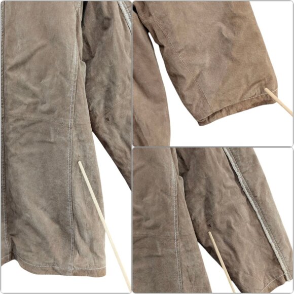 Vtg Wilsons Julian Leather Suede Jacket Mens Tan Sherpa Lined Mid Length Sz 2XL - Picture 9 of 9
